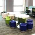 Deloitte - OUE Downtown | Products Seen: [Halved Stool, Seed Modular Stool & Traxtor Round Table Base with Laminate Table Top Round]<br />